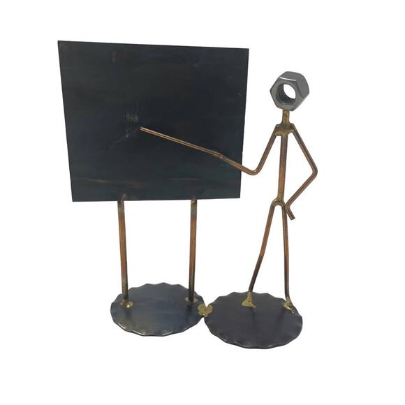 Rock Creek Metal Craft Man The Teacher Salesman Nuts and Bolts Sculpture Figure - Picture 1 of 5